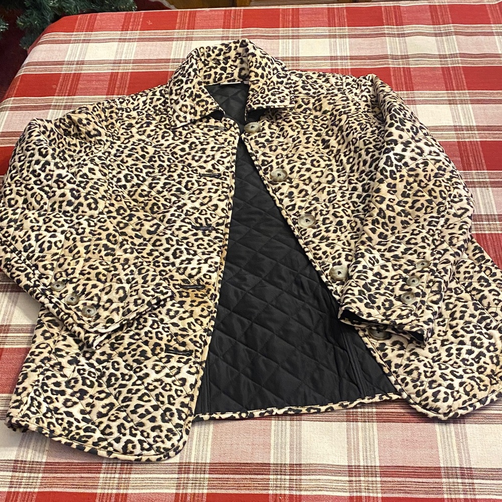Chico's Animal Print Jacket with Black Interior - Picture 2 of 3